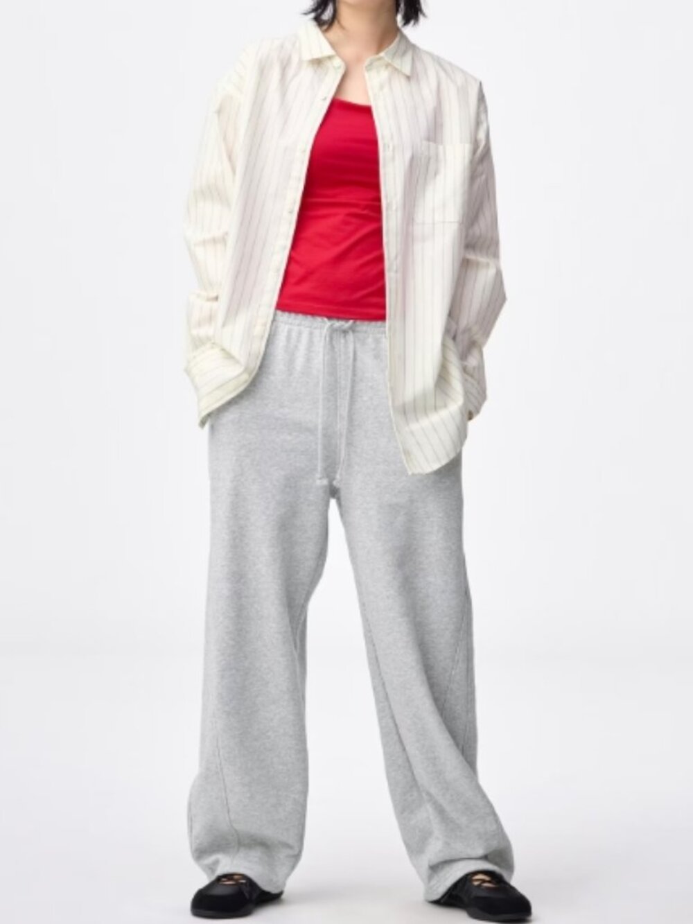 GU Sweatpants Barrel Leg Pants Grey Small